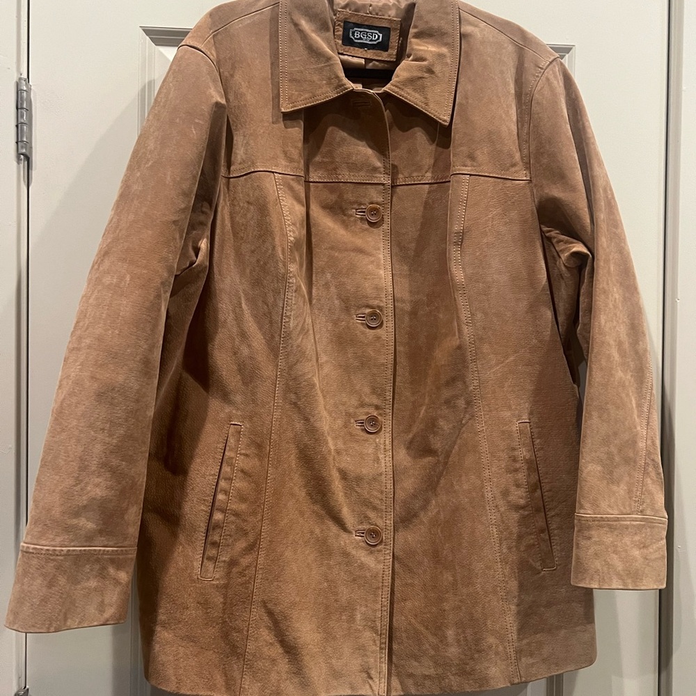 BGSD Suede Tan Leather Jacket 2X